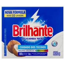 Sabão em Pó Brilhante Delicadeza Total Caixa 800g - Embalagem com 20 Unidades Sabão em Pó Brilhante Delicadeza Total Caixa 800g - Embalagem com 20 Unidades