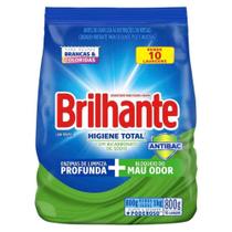 Sabão Em Pó Brilhante Higiene Total Sanitizante 800g - Embalagem c/ 16 unidades