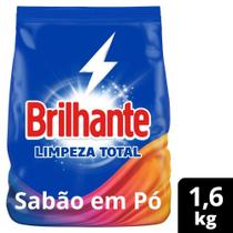 Sabão em Pó Brilhante Limpeza Total 1,6kg