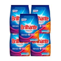 Sabão Em Pó Brilhante limpeza Total 800Gr Kit 5unidades