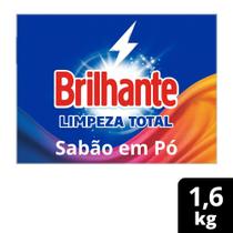 Sabão em Pó Brilhante Roupas Brancas e Coloridas Limpeza Total 1,6kg