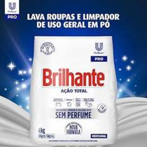 Sabão em Pó Brilhante sem Perfume 4kg Lava Roupas