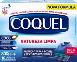 Sabão em Pó Coquel Natureza Limpa Antibacteriano 800g