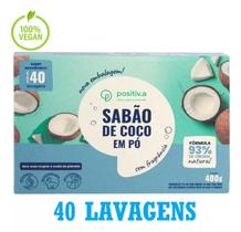 Sabão Em Pó De Coco Ecológico Vegano Biodegradável 400g - positiv.a