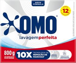 Sabão em Po Detergente OMO Lavagem Perfeita Cartucho 800G Sabão em Po Detergente OMO Lavagem Perfeita Cartucho 800G