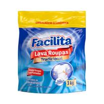 Sabao em po lava roupas 3kg facilita audax