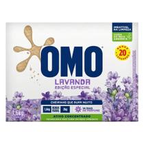 Sabão em Pó Lavanda 800g Rende 1Kg Perfume 14 Dias Biodegradável Omo