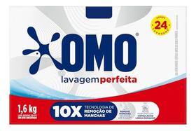 Sabão Em Pó Omo Lavagem Perfeita 1,6kg Lava Roupas