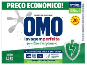 Sabão em Pó Omo Lavagem Perfeita Sanitiza e Higieniza Concentrado 1,6kg