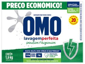 Sabão em Pó Omo Lavagem Perfeita Sanitiza e Higieniza Concentrado 1,6kg
