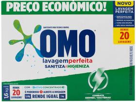 Sabão em Pó Omo Lavagem Perfeita - Sanitiza e Higieniza Concentrado 1,6kg Sabão em Pó Omo Lavagem Perfeita - Sanitiza e Higieniza Concentrado 1,6kg