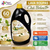 Sabão Lava RoupaS Líquido 5 Litros Perfume Chá Branco Tropical Aromas Sabão Lava RoupaS Líquido 5 Litros Perfume Chá Branco Tropical Aromas