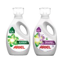 Sabão Líquido Ariel 30 Lavagens 1,2L + Sabão toque de Downy 1,2L