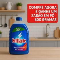 Sabão Liquido Brilhante 3 litros Leve de Brinde sabão em pó 800g Sabão Liquido Brilhante 3 litros Leve de Brinde sabão em pó 800g