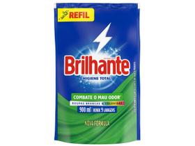 Sabão Líquido Brilhante Higiene Total Roupas Brancas e Coloridas Refil 900ml