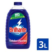 Sabao liquido brilhante lava roupas 3 lt roupas brancas e coloridas