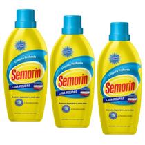 Sabão Liquido Lava Roupas Semorin Limpeza Profunda Kit 3