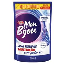 Sabão Liquido Mon Bijou Lava Roupas Refil Multiação Azul 900ml - Embalagem com 12 Unidades Sabão Liquido Mon Bijou Lava Roupas Refil Multiação Azul 900ml - Embalagem com 12 Unidades