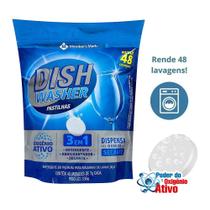 Sabão Para Lavar Louças 3x1 Com 48 Pastilhas Dish Washer