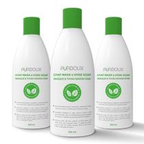 Sabão para máscara e mangueira CPAP Purdoux sem fragrância 250 ml (kit com 3)