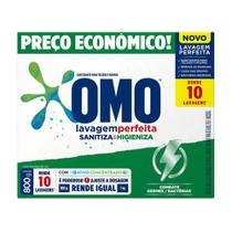 Sabão Pó Lavagem Perfeita Sanitiza Higieniza OMO 800g Caixa - Não Informada