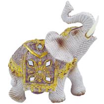 Sabedoria e Prosperidade em Cada Detalhe: Elefante Decorativo em Resina