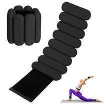 Sabonete ajustável para pesos de pulso e tornozelo, 0,9 kg, silicone preto