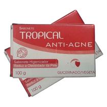Sabonete Anti Acne Glicerinado 100g Tropical - Kit 2 Barras Sabonete Anti Acne Glicerinado 100g Tropical - Kit 2 Barras
