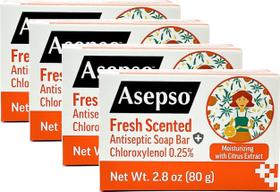 Sabonete Antibacteriano Asepso 4 Unidades 80g Laranja Fresca