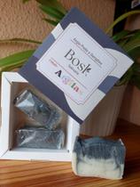 Sabonete Artesanal de Argila Preta e Coco - 3 un.