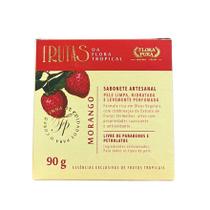 Sabonete artesanal de morango-90g-flora pura Sabonete artesanal de morango-90g-flora pura
