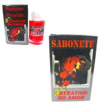 Sabonete Atrativo do Amor Perfume Atração Sedução Sorte Pomba Gira Umbanda Kit