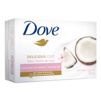 Sabonete Barra Leite De Coco e Pétalas De Jasmin Dove Delicious Care 90g