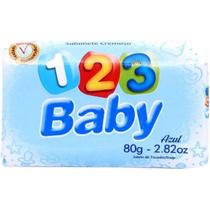 Sabonete bebe 123 baby 80 gr azul