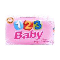 Sabonete bebe 123 baby 80 gr rosa