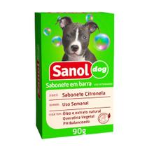 Sabonete Citronela Sanol Dog para Cães e Gatos (90 g) - Total Química - Sanol - Total Química