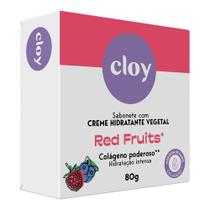 Sabonete Cloy Barra Com Hidratante Vegetal 80gr Red Fruits