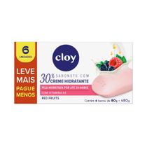 Sabonete cloy creme hidratante red fruits 6x80g leve mais pague menos