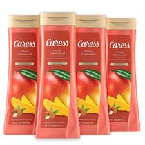 Sabonete corporal Caress Mango & Ammond Oil 600ml para mulheres, pacote com 4 Sabonete corporal Caress Mango & Ammond Oil 600ml para mulheres, pacote com 4
