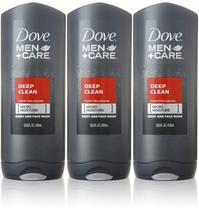 Sabonete corporal e facial Dove Men+Care Deep Clean 399 ml x 3