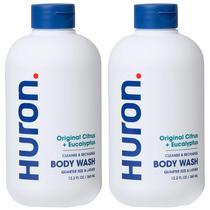 Sabonete corporal Huron, hidratante masculino, 360 ml, aroma cítrico crocante
