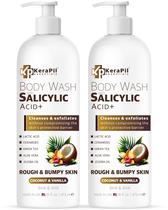 Sabonete corporal KERAPIL Esfoliante com ácido salicílico 480 mL x 2
