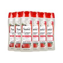 Sabonete corporal Suave Strawberry Delight com glicerina, 532 ml, pacote com 6