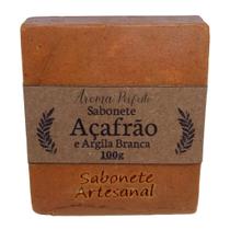 Sabonete de Açafrão e Argila Branca (depila e clareia) 100g - Aroma Perfeito