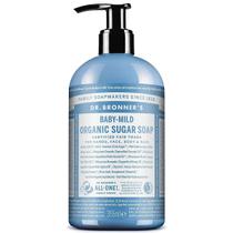 Sabonete de açúcar orgânico Dr. Bronner's Baby Mild 355ml preto