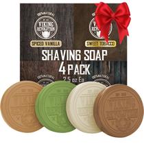 Sabonete de barbear Viking Revolution para homens, pacote com 4 unidades de 75 ml (baunilha, bergamota, tabaco, oud)