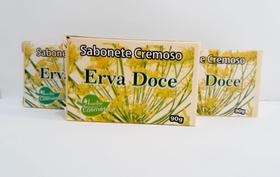 Sabonete de Erva Doce 90g 03 Unidades - Aroeira Cosmética Sabonete de Erva Doce 90g 03 Unidades - Aroeira Cosmética
