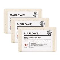 Sabonete de esfoliação corporal MARLOWE. Nº 102 Oud Wood 200mL (3 barras)