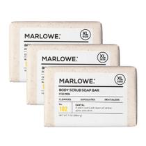 Sabonete de esfoliação corporal MARLOWE. Perfume Santal Nº 102 200mL (3x100g)