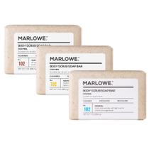 Sabonete de esfoliação corporal Marlowe. Trio de variedades nº 102 para homens de 200 ml